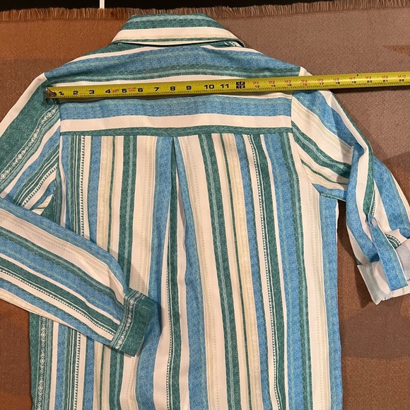 New, striped long sleeve blouse / shacket, M - Picture 5 of 7